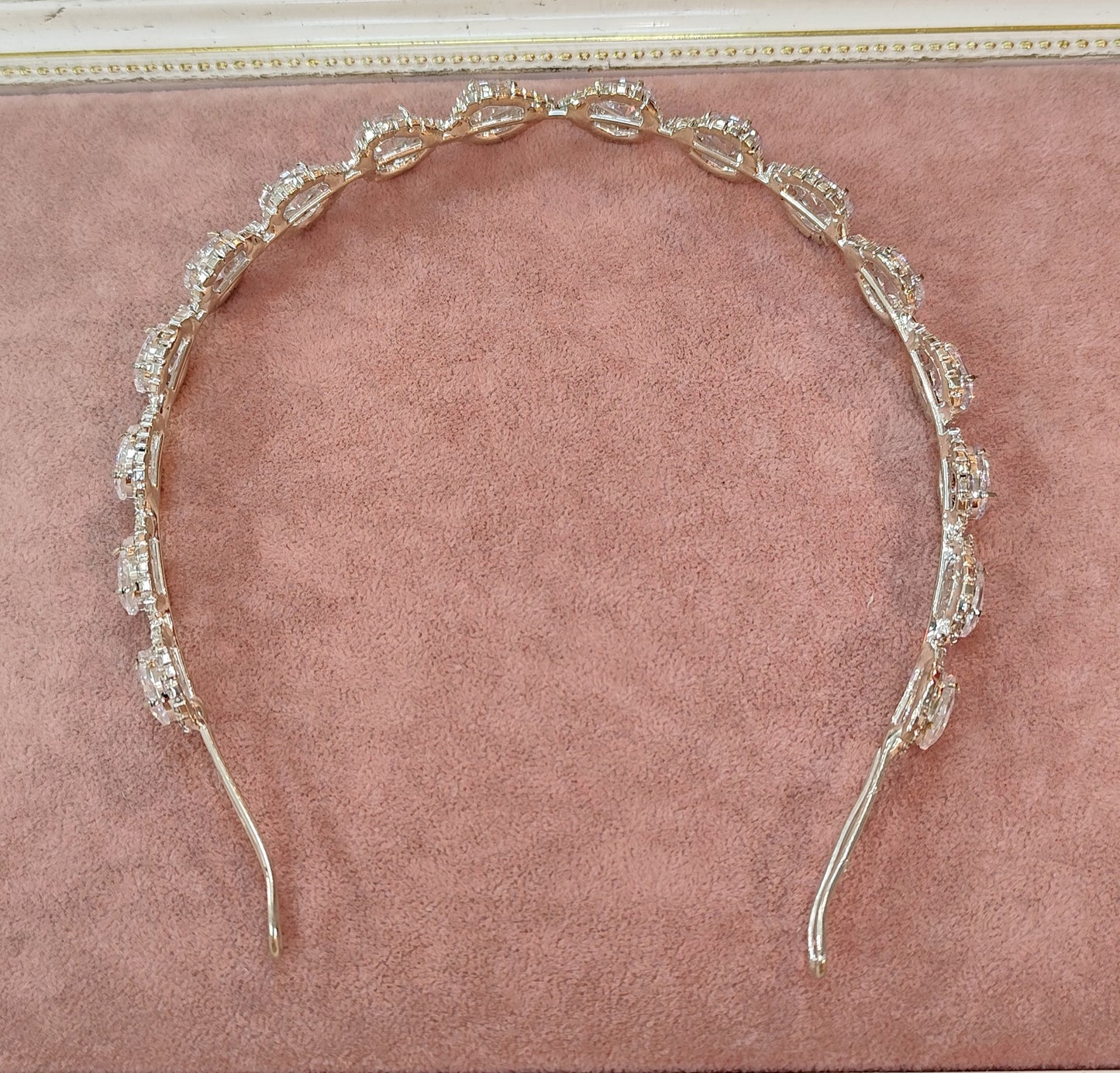 Tiara gota de noiva com zircônia clássica 12D539A