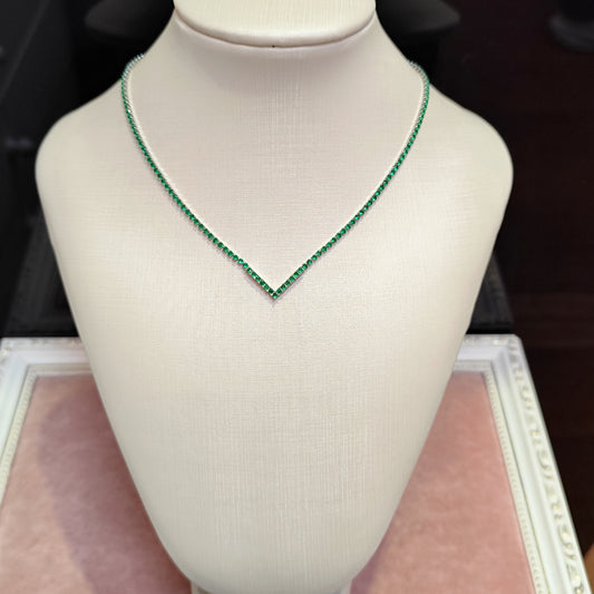 Colar de zircônia verde 21275DA