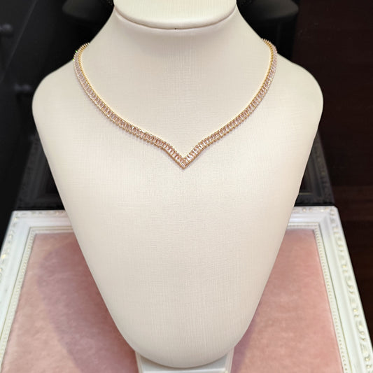 Colar de zircônia dourado 2127689