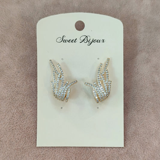 Brinco earcuff de zircônia dourado 212C72C