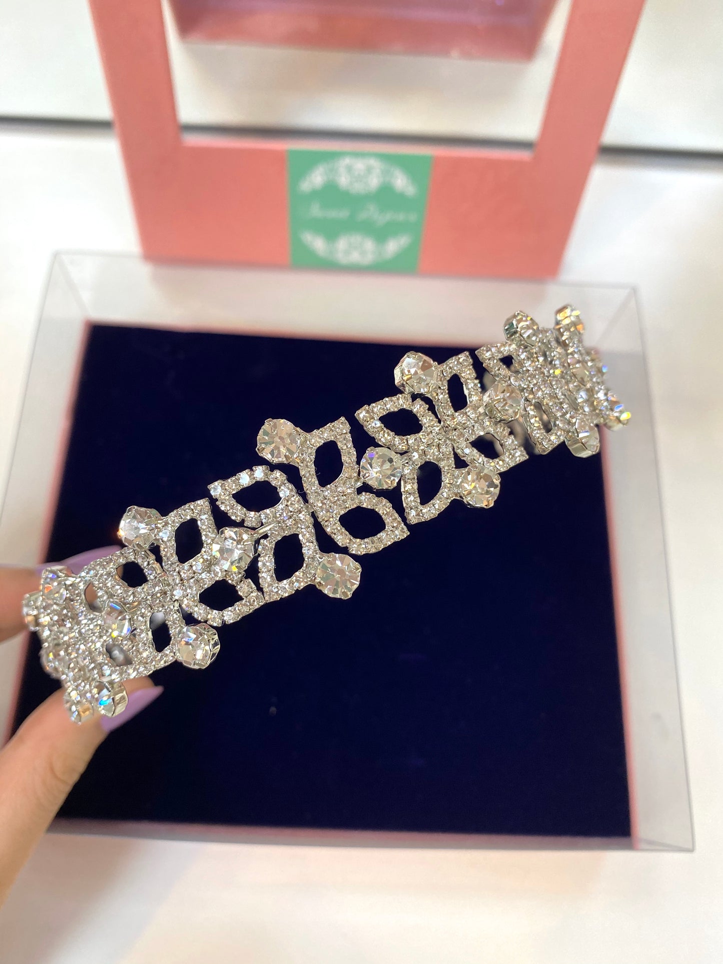 Tiara folhas com cristais 12D55EE