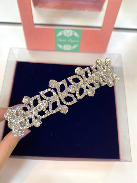 Tiara folhas com cristais 12D55EE