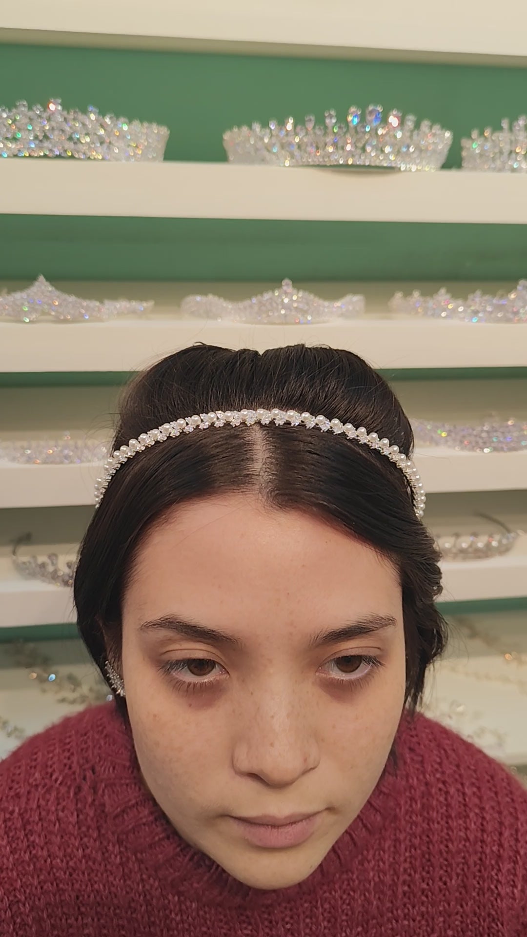 Tiara de pérola com zircônia 2033C8D – Sweet Bijoux