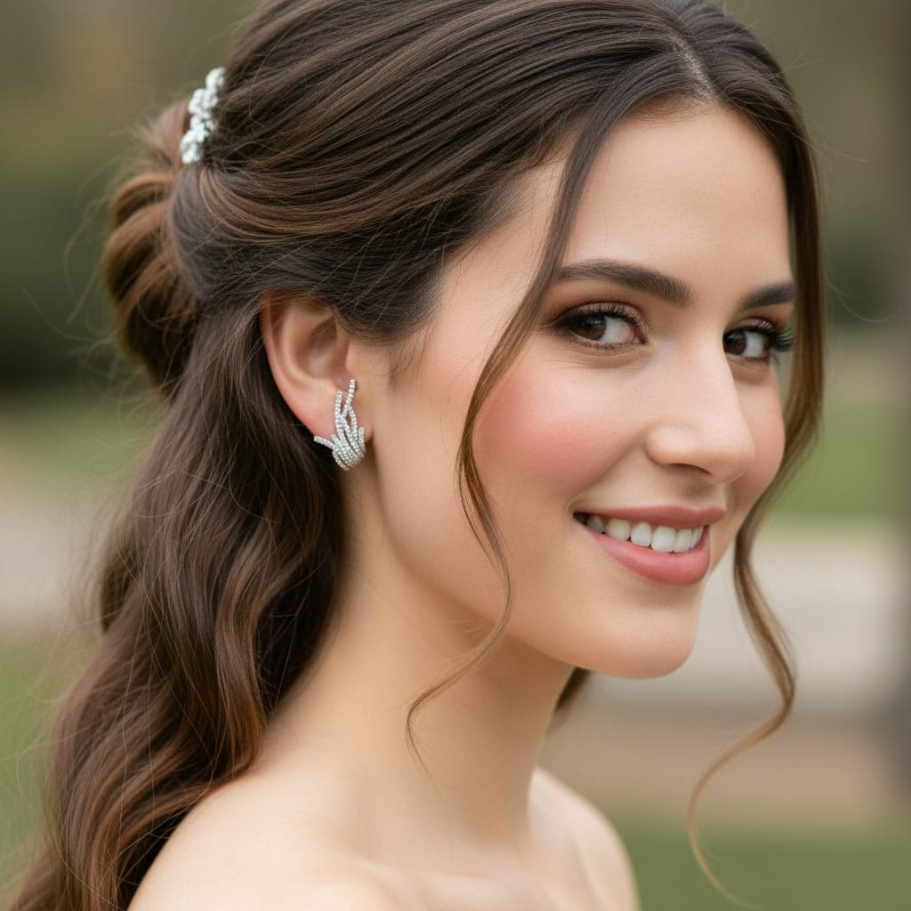 Brinco earcuff de zircônia 212C735