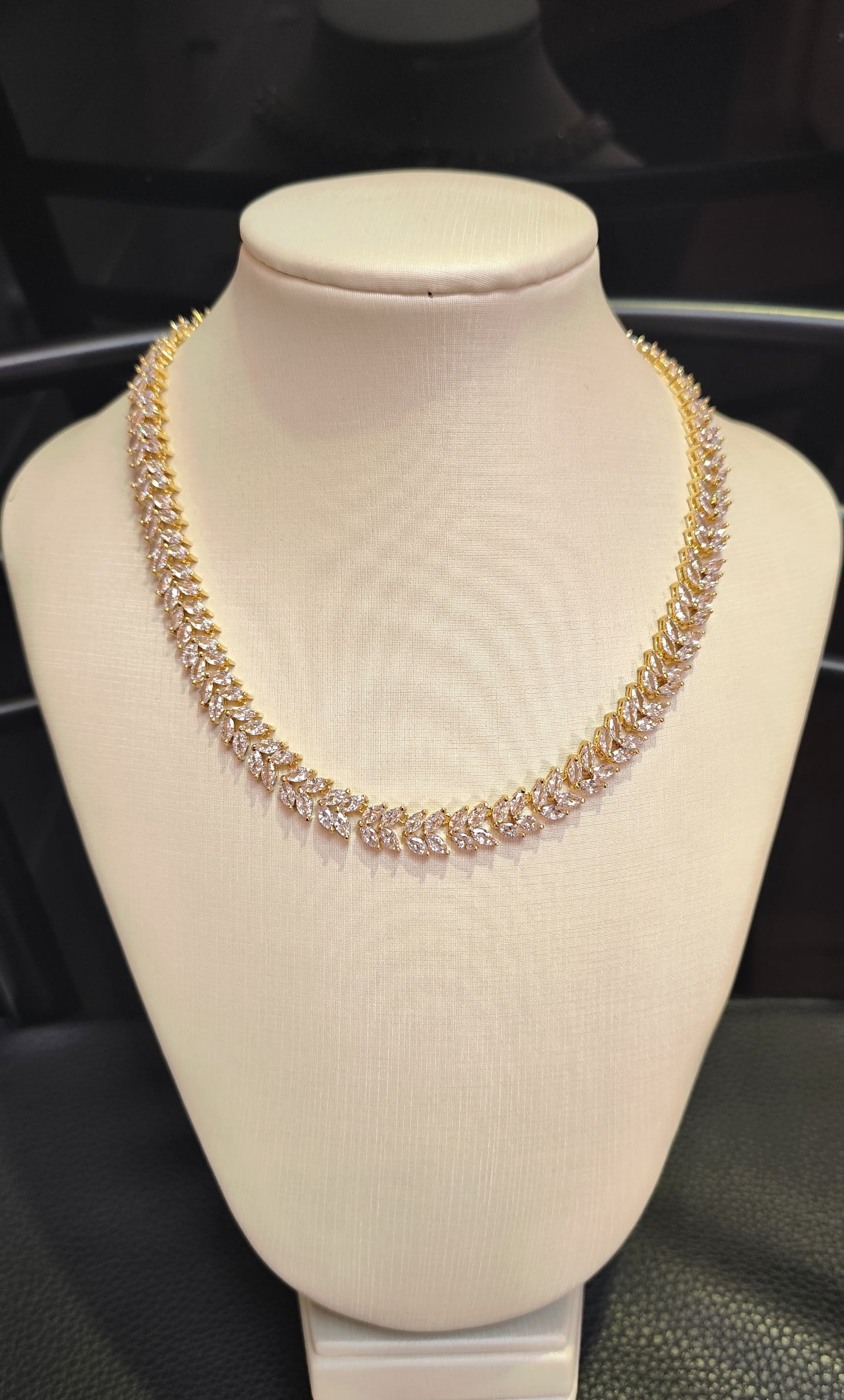 Colar de Zircônia Dourado 18K9138